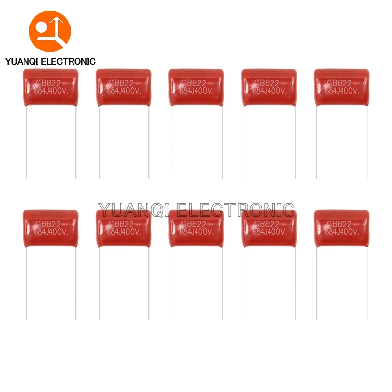 10szt 63V 100V 250V 400V 450V 630V 2000V 103J 104J 105J 155J 223J 224J 225J 334J 474J 475J CBB Kondensator z folii polipropylenowej