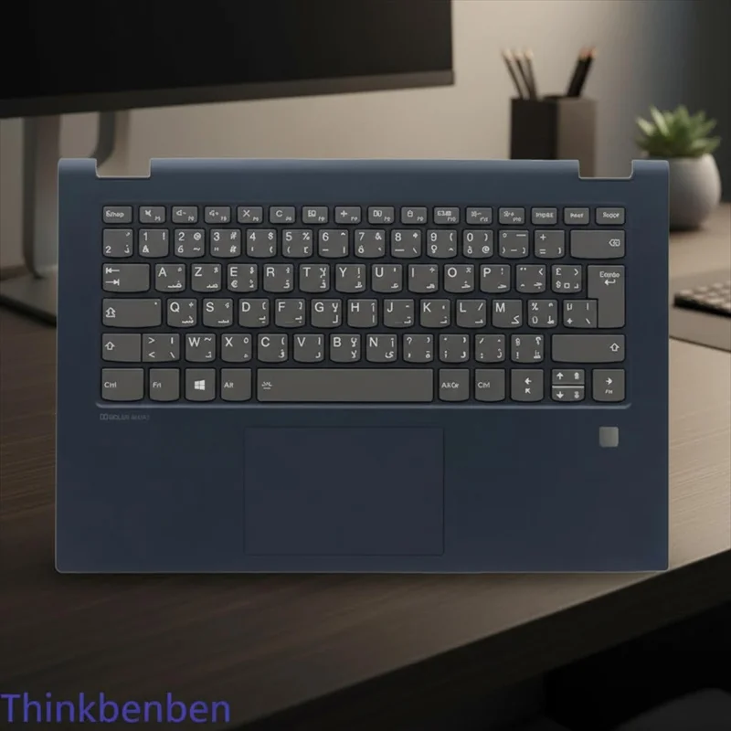 

FR+AE Backlit Keyboard With Blue PL Upper Case Palmrest Shell FPR Hole Cover For Lenovo Flex C340 14 IWL API IML 5CB0U42265