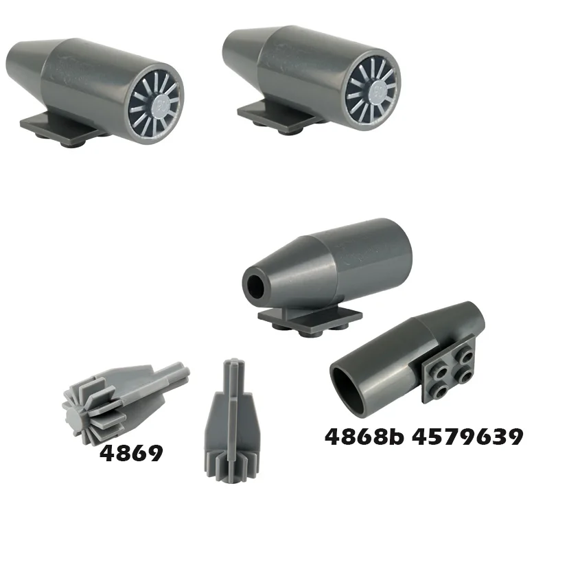 2x2 Large Aircraft Engine 4868b Technology Building Blocks Parts 4869 Propeller Engine Fan Blades Assembly MOC Bricks Accessorie