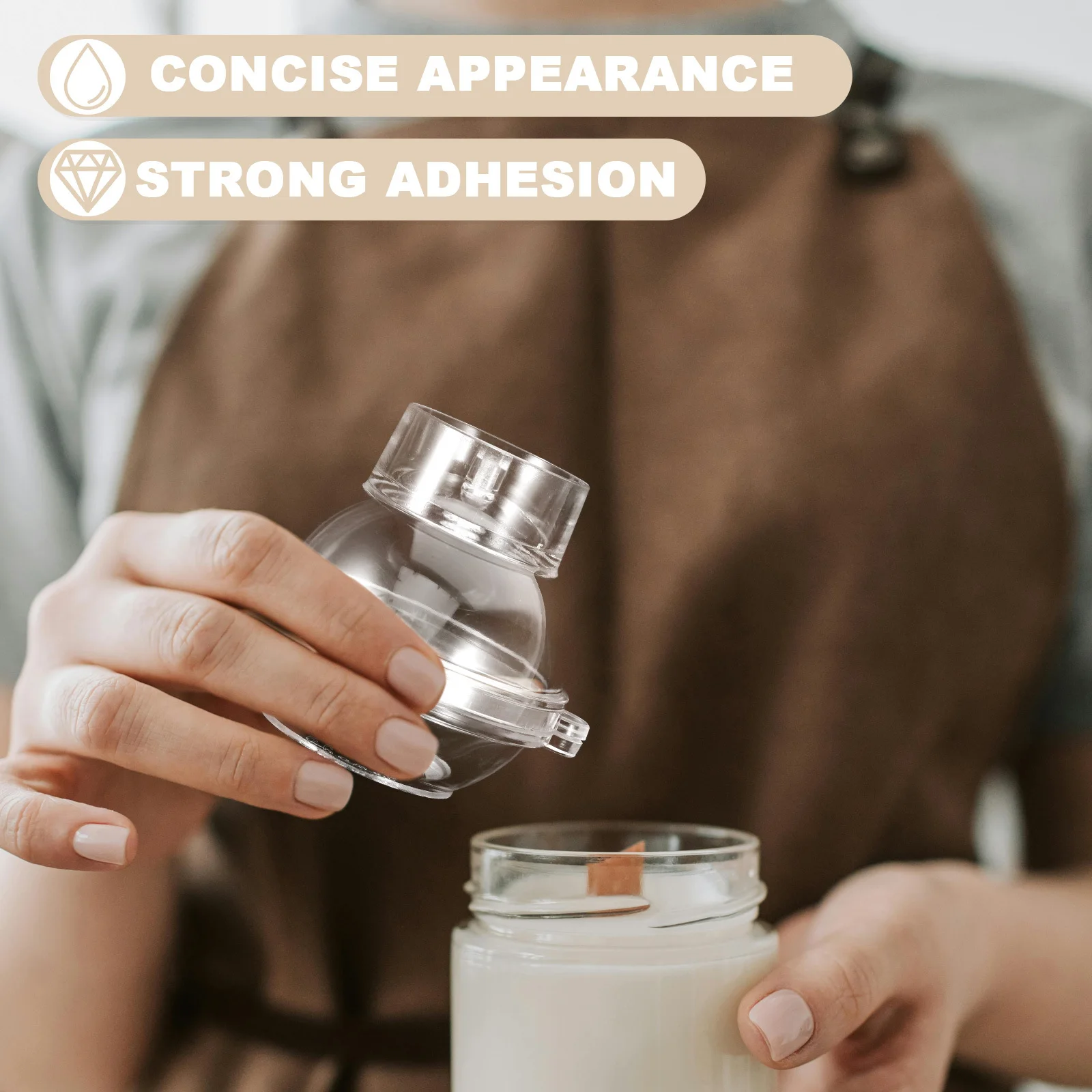 قالب كروي مستدير على شكل كرة أداة حرفية شفافة للكمبيوتر الشخصي للعلاج بالروائح اليدوية لحفلات الزفاف المنزلية