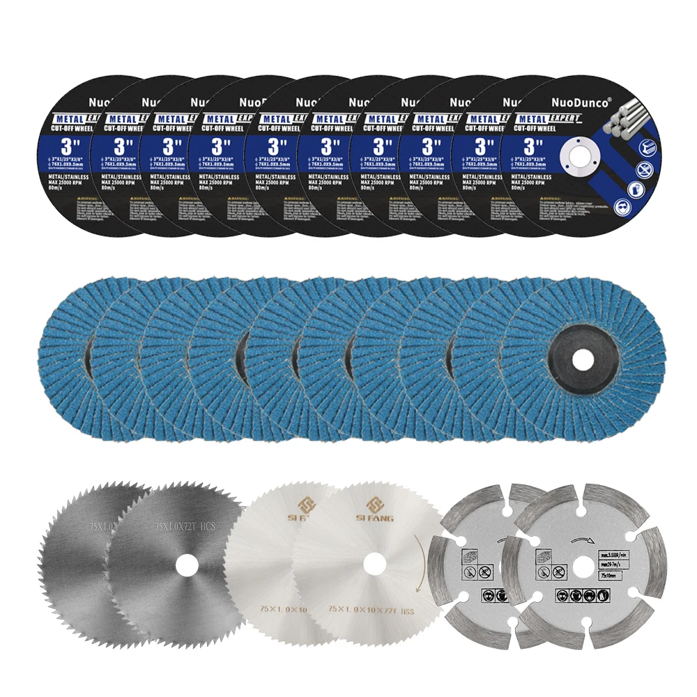 SI FANG 3 Inch Electric Angle Grinder Rotary Tool - Cutting Disc Saw Blade for Woodworking Accessories