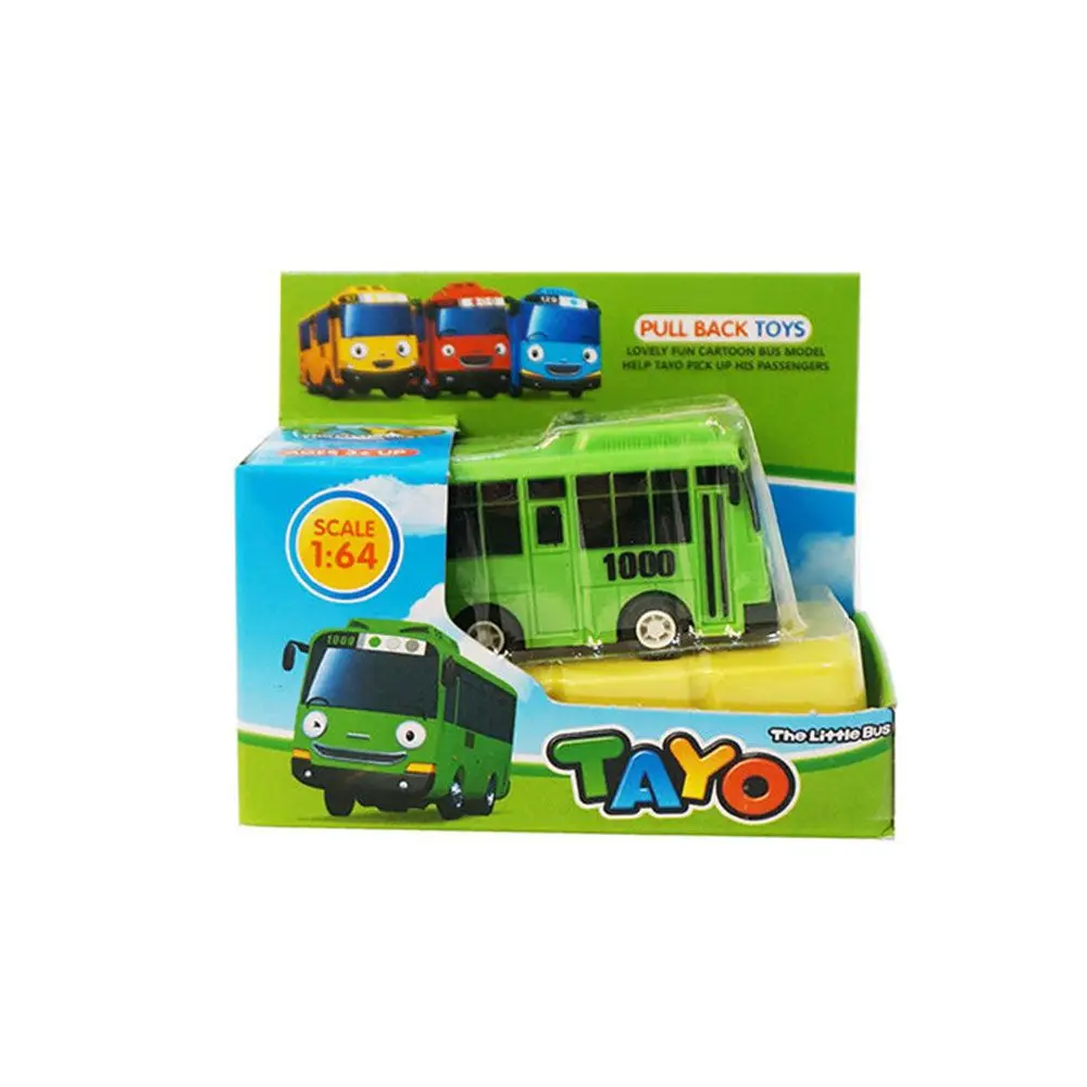 Mini autobús extraíble de 4 colores, juguetes de dibujos animados TAYO, autobús, coche, modelo de Anime coreano, autobuses, juguetes educativos para niños, juguete de cumpleaños