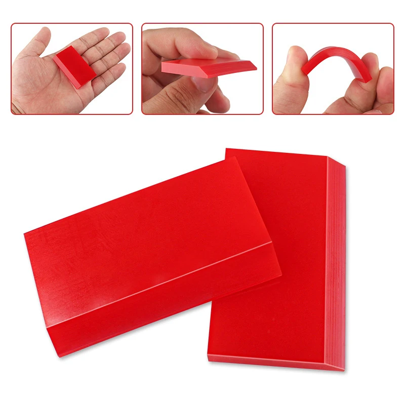 2Pcs Mini Rubber Squeegee Car Window Squeegee Blade Flexible Non Scratching Scraper for Car Rear Glass Cleaner Window Tint Tools