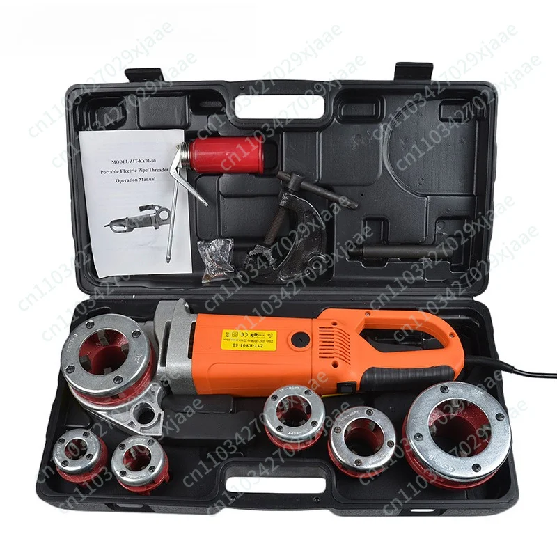 Light electric pipe tapping machine for construction pipe tapping with 6 cutter heads
