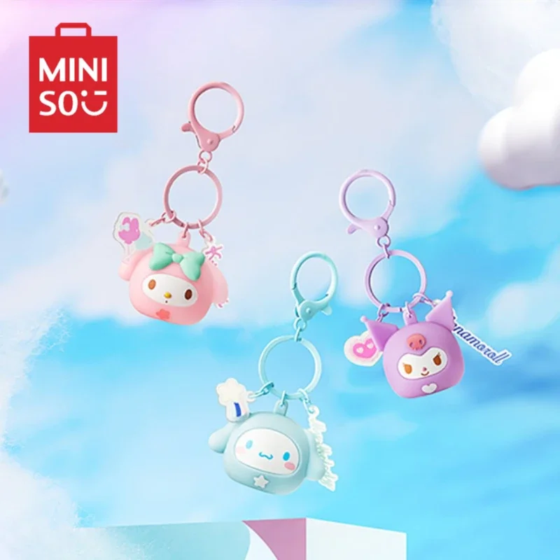 

MINISO Cinnamoroll Sanrio Keychain Prayer Luminous Pendant School Bag Doll Decoration Children's Toy Animation Birthday Gift