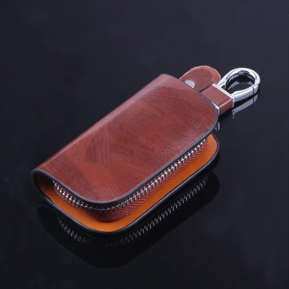 New Leather Car Key Cover Universal Convenient Car Key Case Protector Zipper Key Shell Car Key