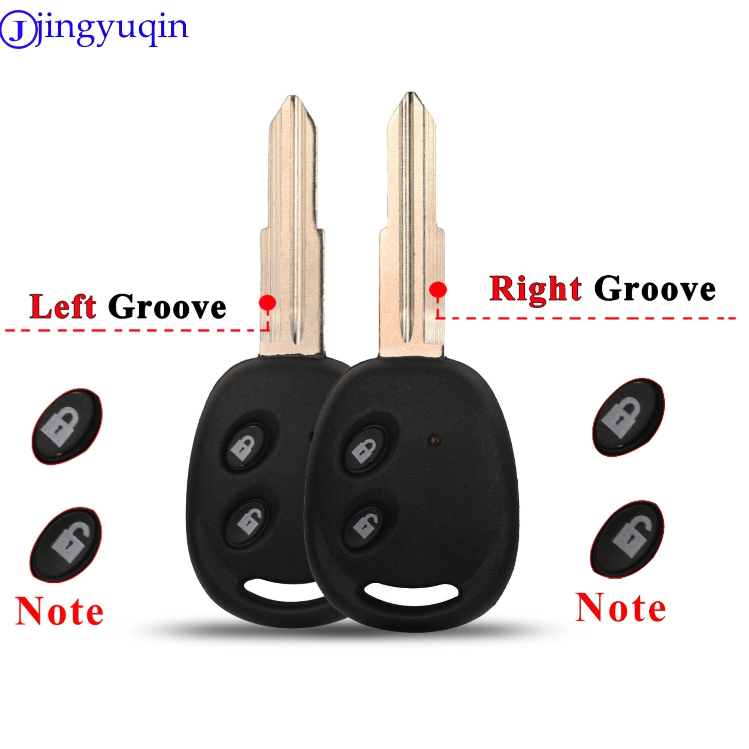 

jingyuqin Replacement 2 Buttons Remote Car Key Shell Cover Case For Chevrolet Aveo Daewoo Spark