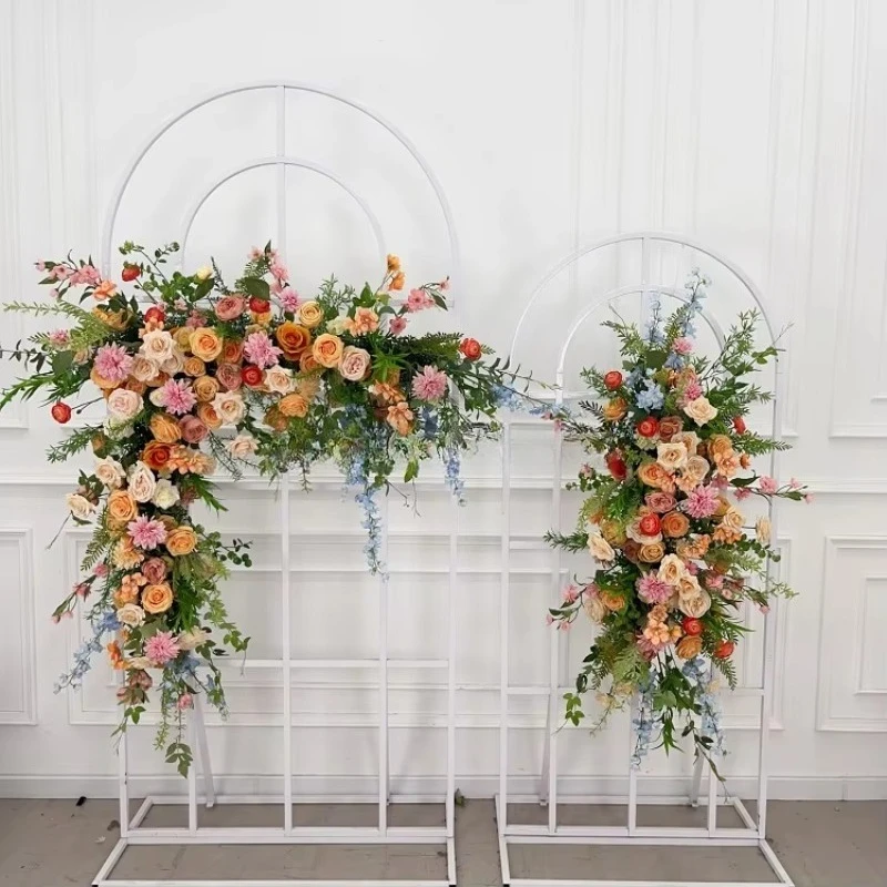 Customized wedding hanging flower ornaments, rayon wedding background flower row