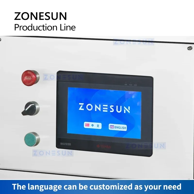 Zonesun máquina automática de embalagem de líquidos, frasco de óleo essencial, gotas para os olhos, equipamento de enchimento e tampagem de mesa ZS-AFCL1