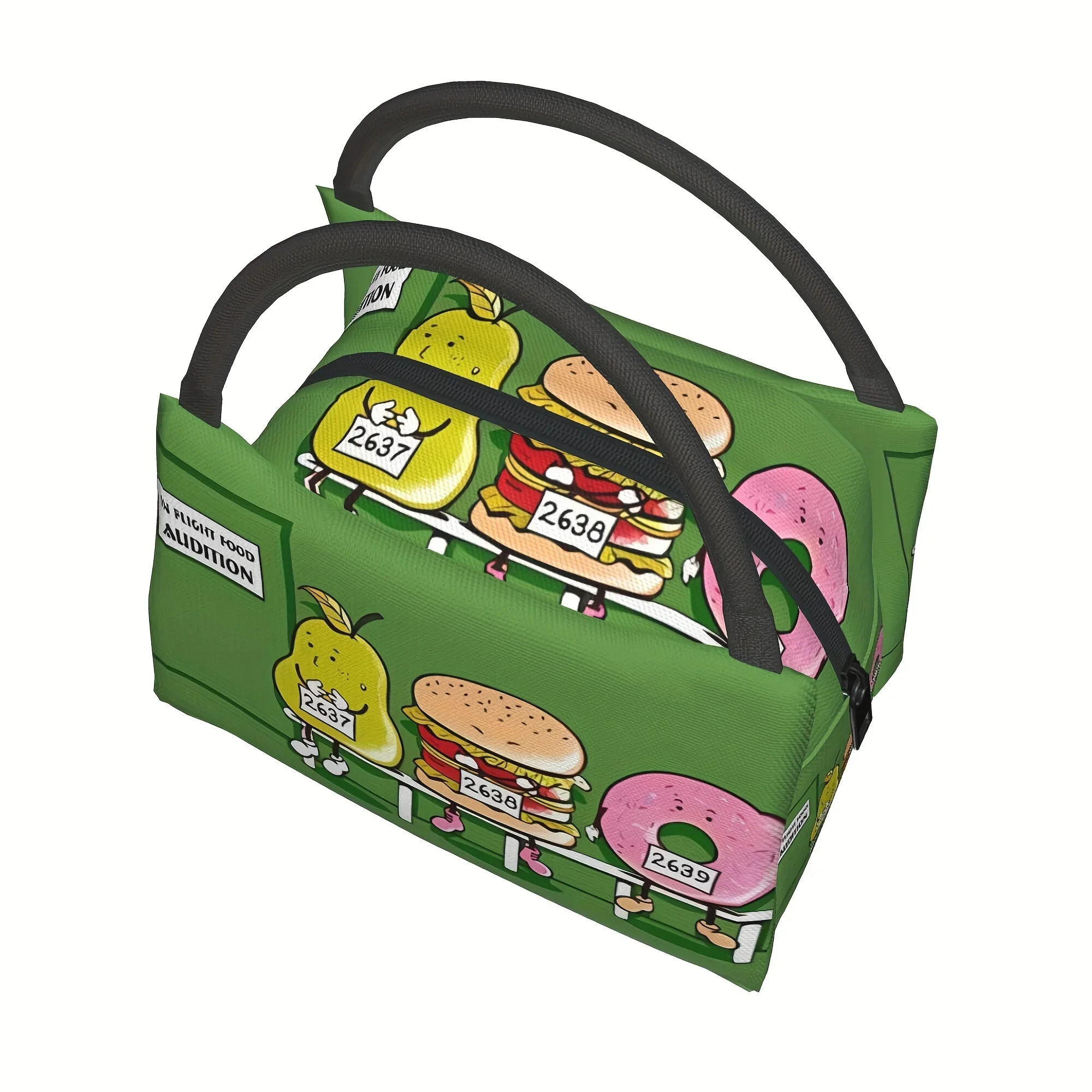 Cartoon Parody Pattern Insulated Lunch Bag for Camping Picnic Beach Suitable for Home Restaurant Office Birthday Gift