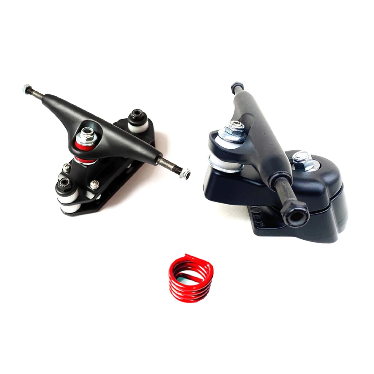 Land Surfboard Trucks for Yow Meraki System Enhanced Edition Front and Rear Trucks,Black+Red Spring