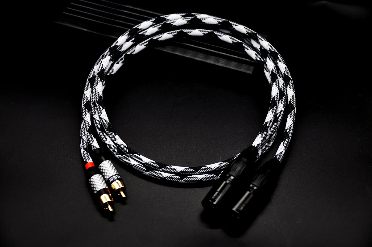 1Pair HIFI RCA To XLR CANARE Audio Cable RCA TO Male / Female XLR Cable  / 0.2m 0.3m 0.5m 1m 1.5m 2m 3m 5m / AUSIK AS026