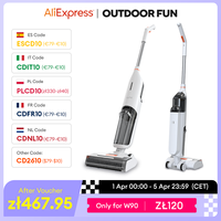 ILIFE W90 Cordless Wireless Wet Dry Smart Mop Washing , 5500Pa Suction, 1 Min Self Cleaning, Large Dual Water Tank