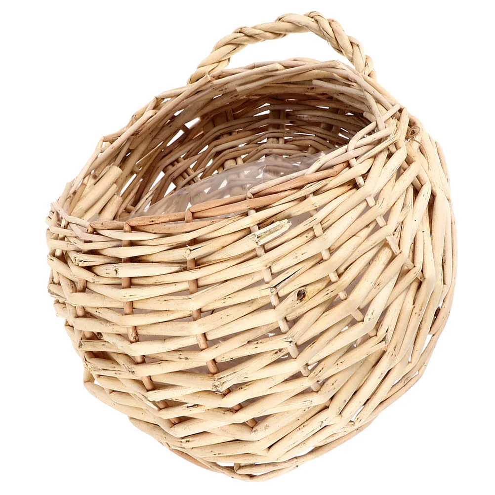 

Wall Hanging Flower Basket Woven Decoration Hanger Baskets Vases for Home Plant