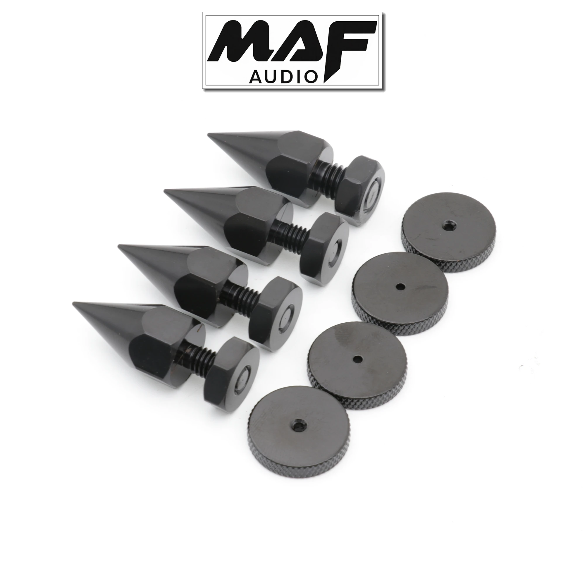 4sets M6 M8 M10 Spike Feet Cone Stand Base Speaker Isolation Pad Mat Foots Floor PC TV Monitor Subwoofer CD AMP Shock Proof