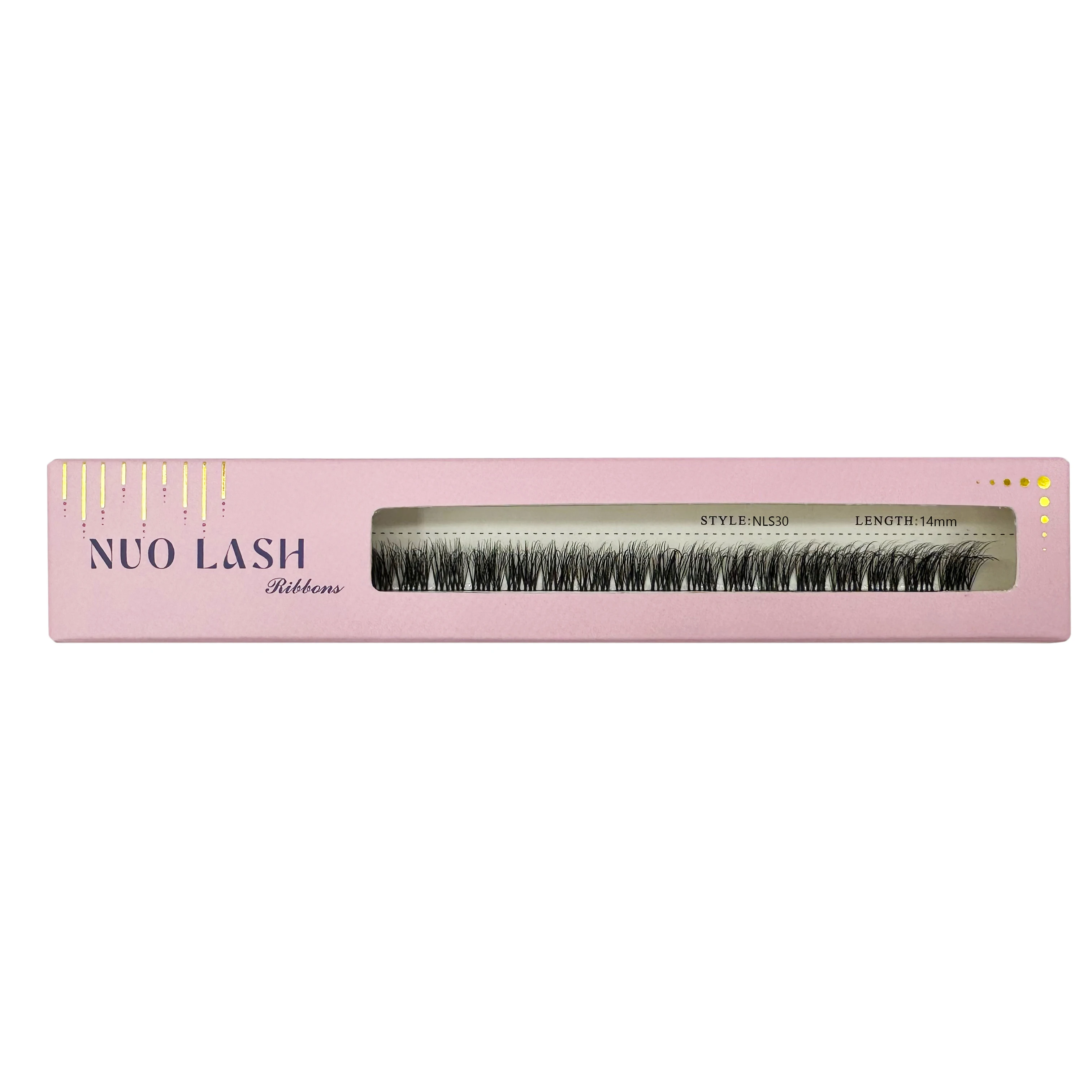 Nuo DIY Individuele Wimperverlenging Herbruikbare Strip Clusters Lash Lijmgebaseerde Piekerige Pluizige Natuurlijke Wimpers Groothandel Private Label