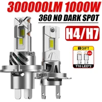 H7 H4 faros LED para coche Canbus sin Error LED faros antiniebla para automóvil haz alto y bajo H4 12V 6500K inalámbrico 1:1 tamaño bombillas LED Plug And Play