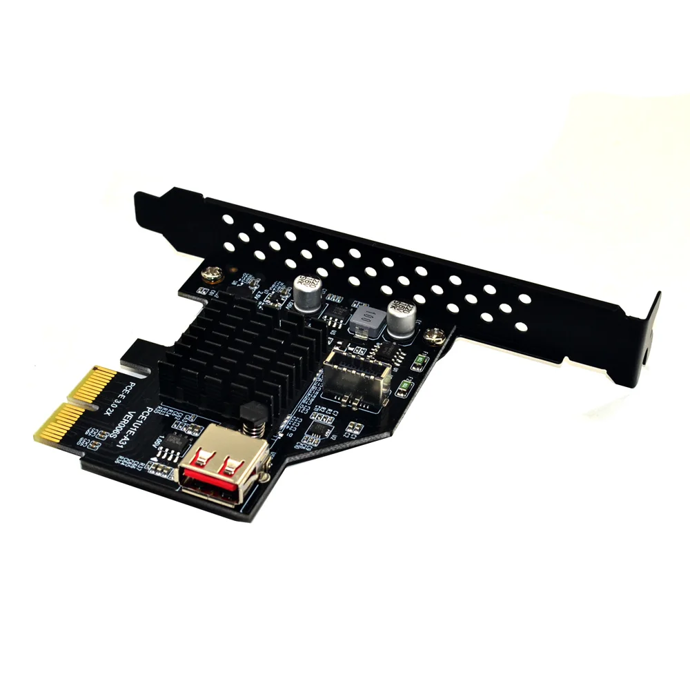 H1111Z Add On Cards PCI Express 3.0 USB 3.1 PCI-E Card PCIE USB Adapter Raiser TYPE-E USB3.1 Gen2 10Gbps + USB2.0 Expansion Card