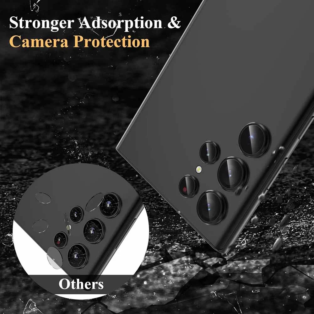 Camera Lens Protector Tempered Glass For Samsung S24 Ultra Metal Ring Camera Cover Case for Samsung Galaxy S24 Ultra S 24 Plus