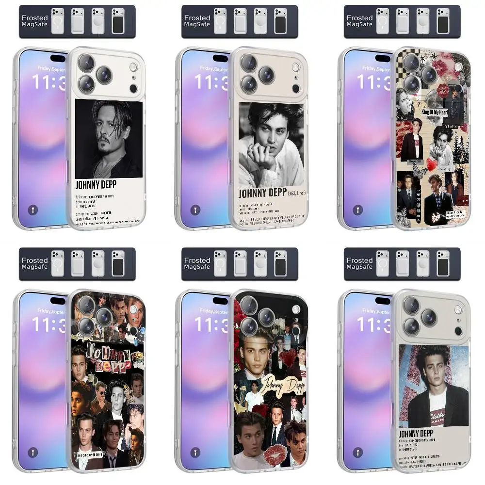 

Musician J-Johnny D-Depp Phone Case For iPhone 17,16,15,14,13,12,11,Pro,Max,Plus,E,Air,Mini Magnetic Magsafe Frosted Clear