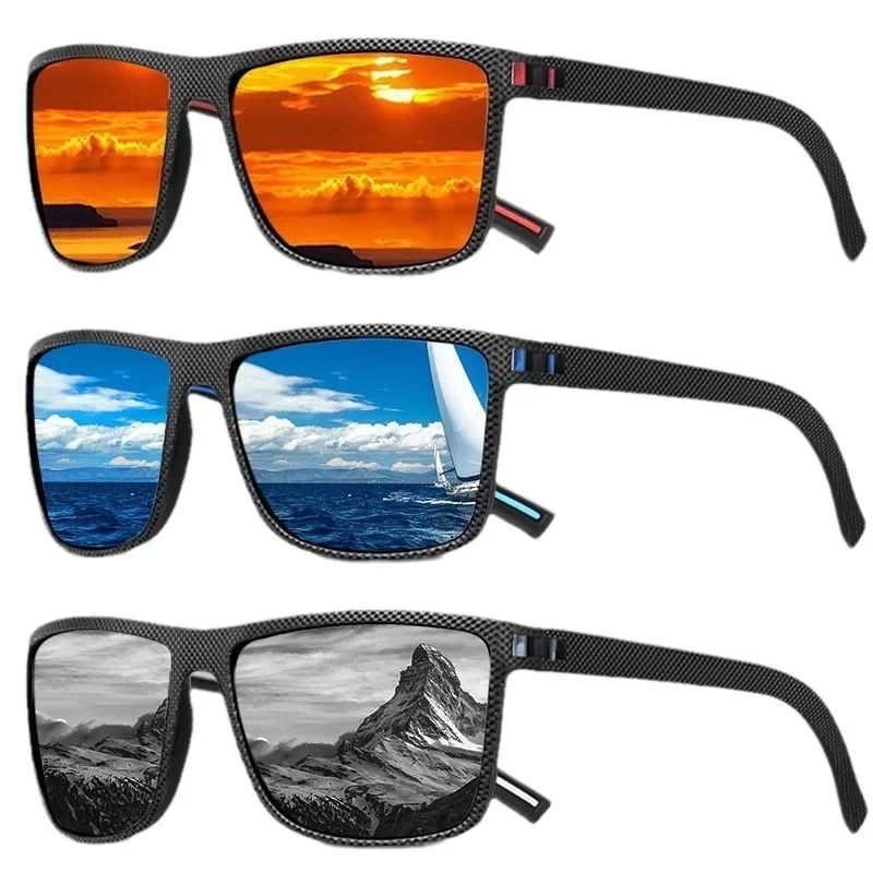 1Pcs Fashion Square Polarized Sunglasses Men Women Retro Outdoor Sports Fishing Sun Glasses Male Goggle Shades UV400