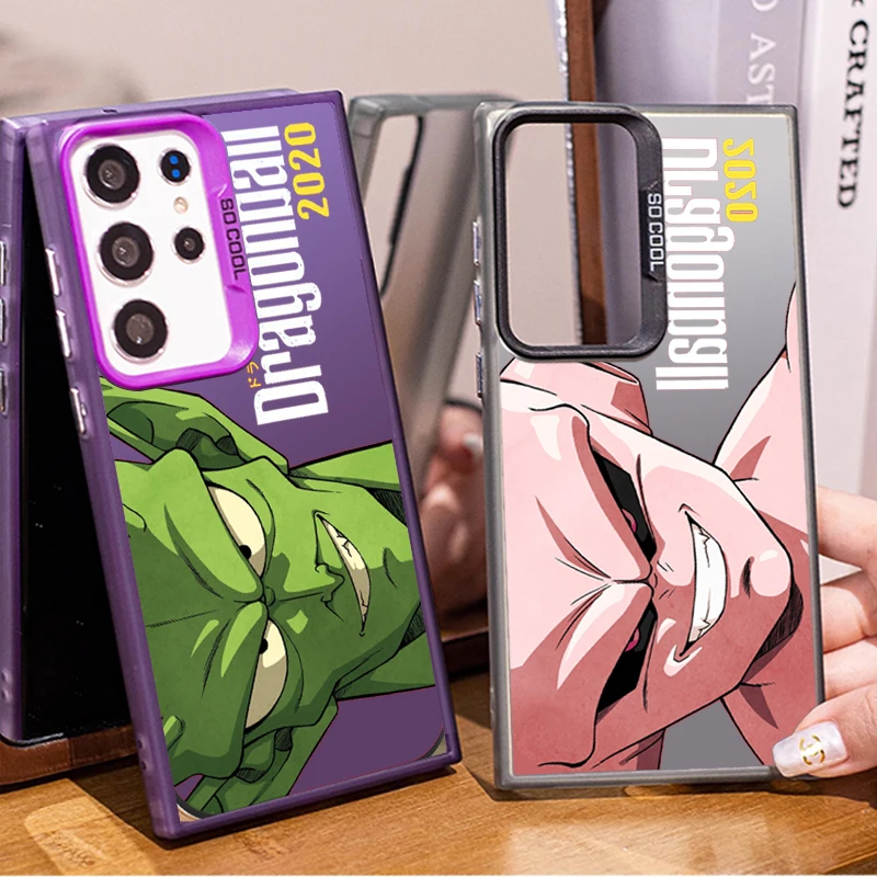 D-Dragon Ball Goku Majin Buu For Samsung A71 A52 A53 A51 A34 A33 A32 A21S A23 A15 A12 A13 A05 5G Colorful Silver Cover