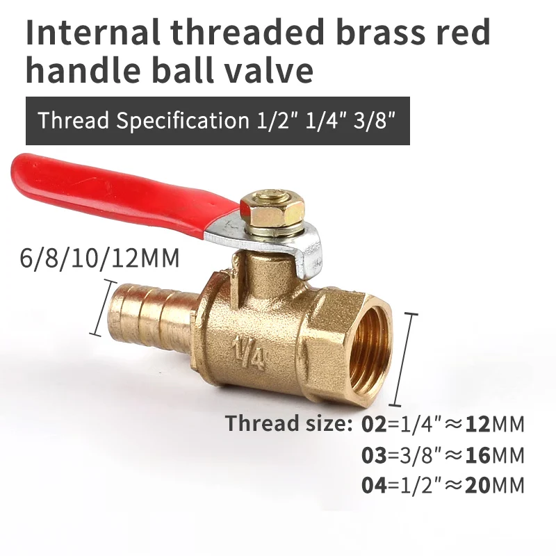 

10pcs 1/8'' 1/2'' 1/4''Hose Barb BSP Female Thread Straight Barbed Brass Connector Joint Copper Pipe Fitting Coupler Adapter