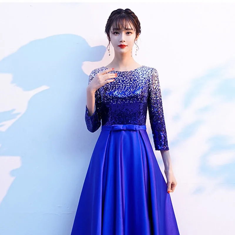 Long Fromal Sequin Prom Dress DongCMY Elegant Maxi Occasion Party Robes Soirees Plus Size Fashion For Women