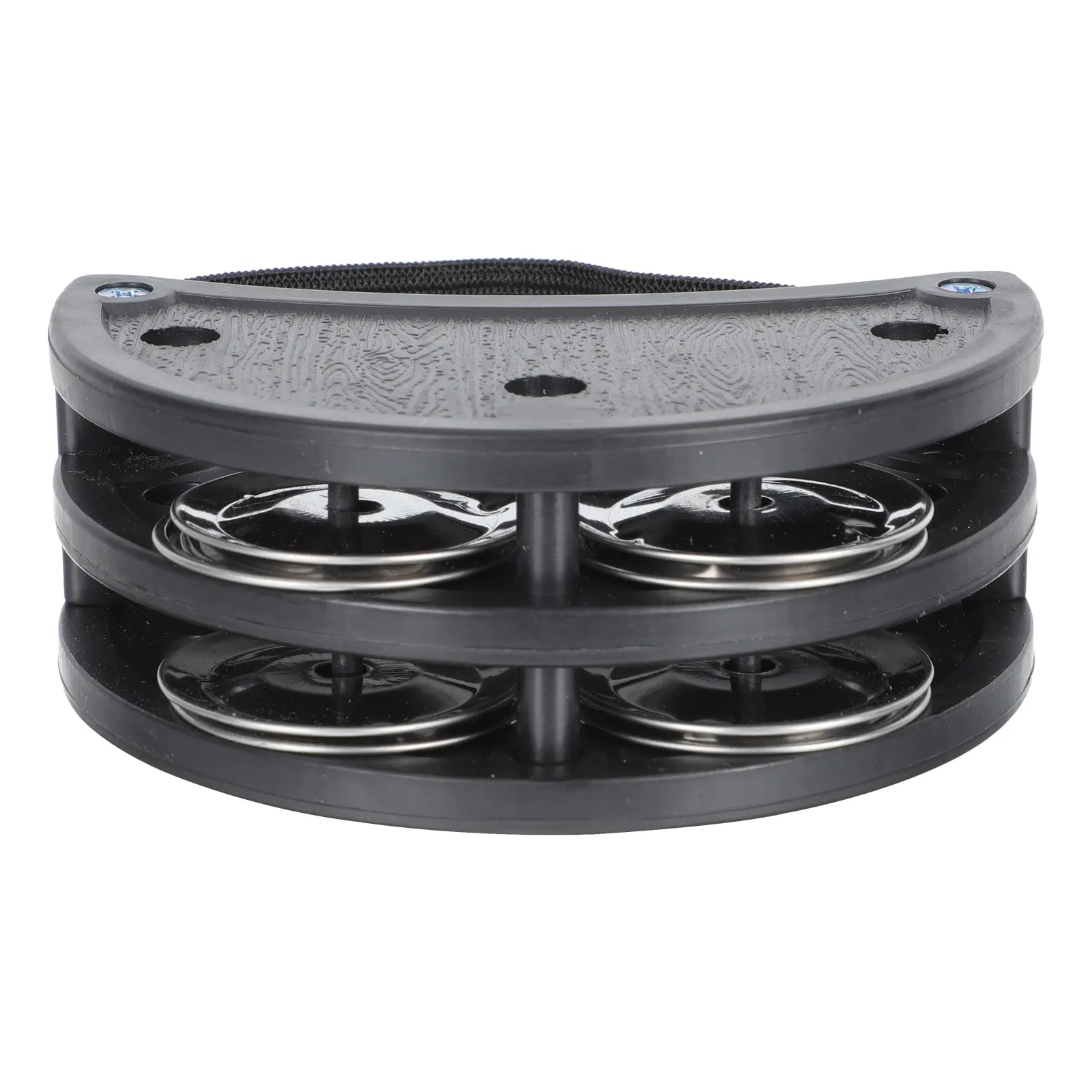 

Metal Foot Bell Double Row Percussion Tambourine Resilient Band Durable Crisp Sound Party Stage Performance
