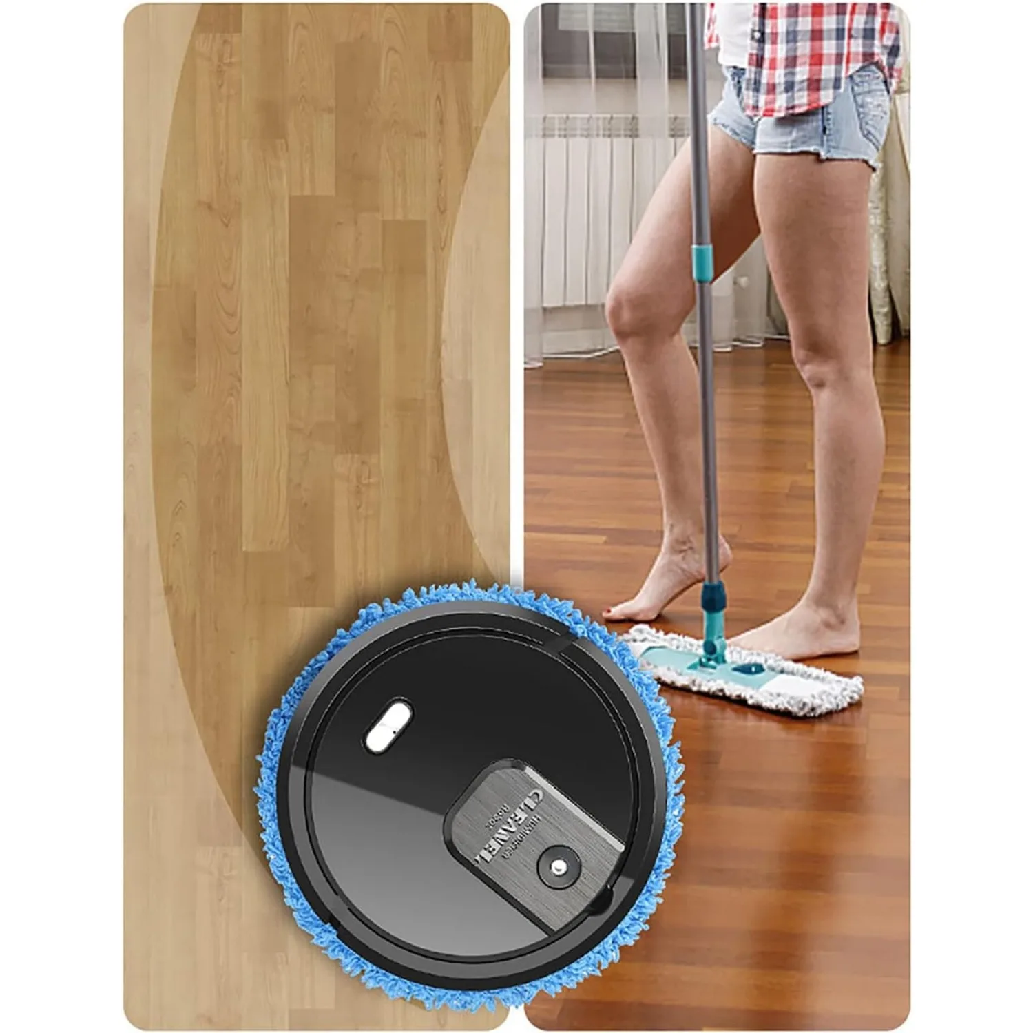 Robot Vacuum Cleaner,Intelligent Vacuum Cleaner with Wiping Function, Smart Dynamic Navigation for Pet Hair, Floors, Hard Floors