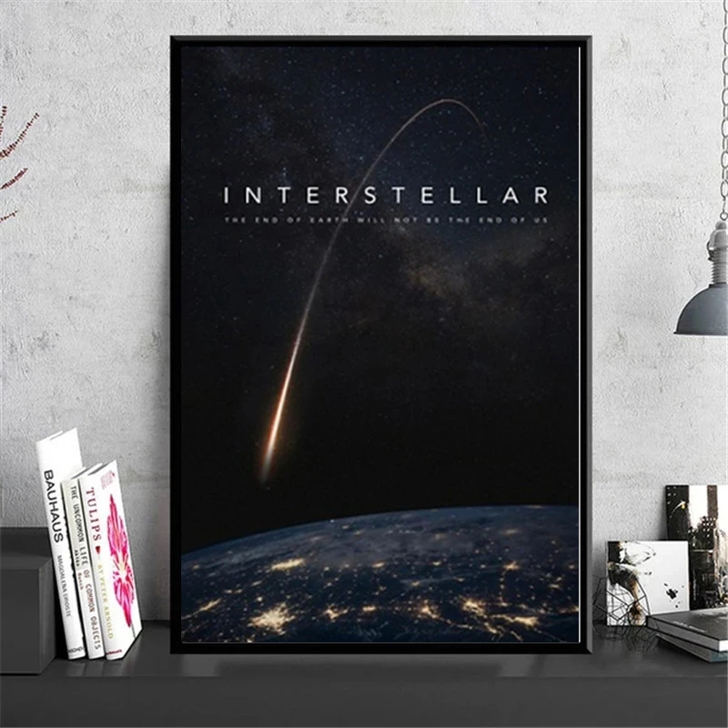 Art Canvas Painting Interstellar Movie Wall Poster and Print Picture Space Universe Astronaut Bedroom Home Art Decoration