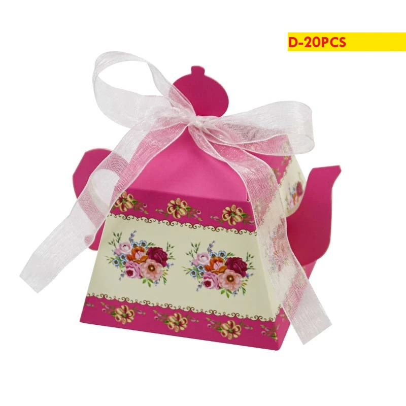 Retro Teapot Shape Paper Candy Box, Wedding Favor