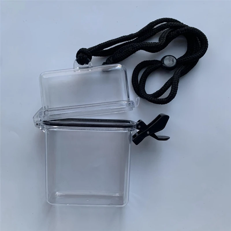 걸이식 고리와 밧줄이 달린 사각형 보관함, 구조 선물, ID 카드홀더 카드홀더 해변 항아리