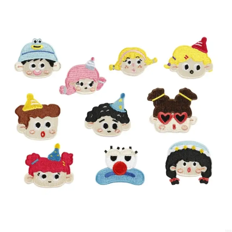 

10PCS Embroidered Fabric Patches For DIY Clothing Accessories Creative Design Y08E
