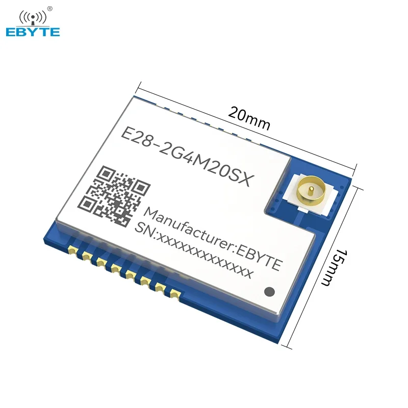 SX1281 LoRa Spread Spectrum Module FLRC GFSK BLE EBYTE E28-2G4M20SX SPI Wireless RF Module 2.4G 20dBm IPEX SMD Module 6km