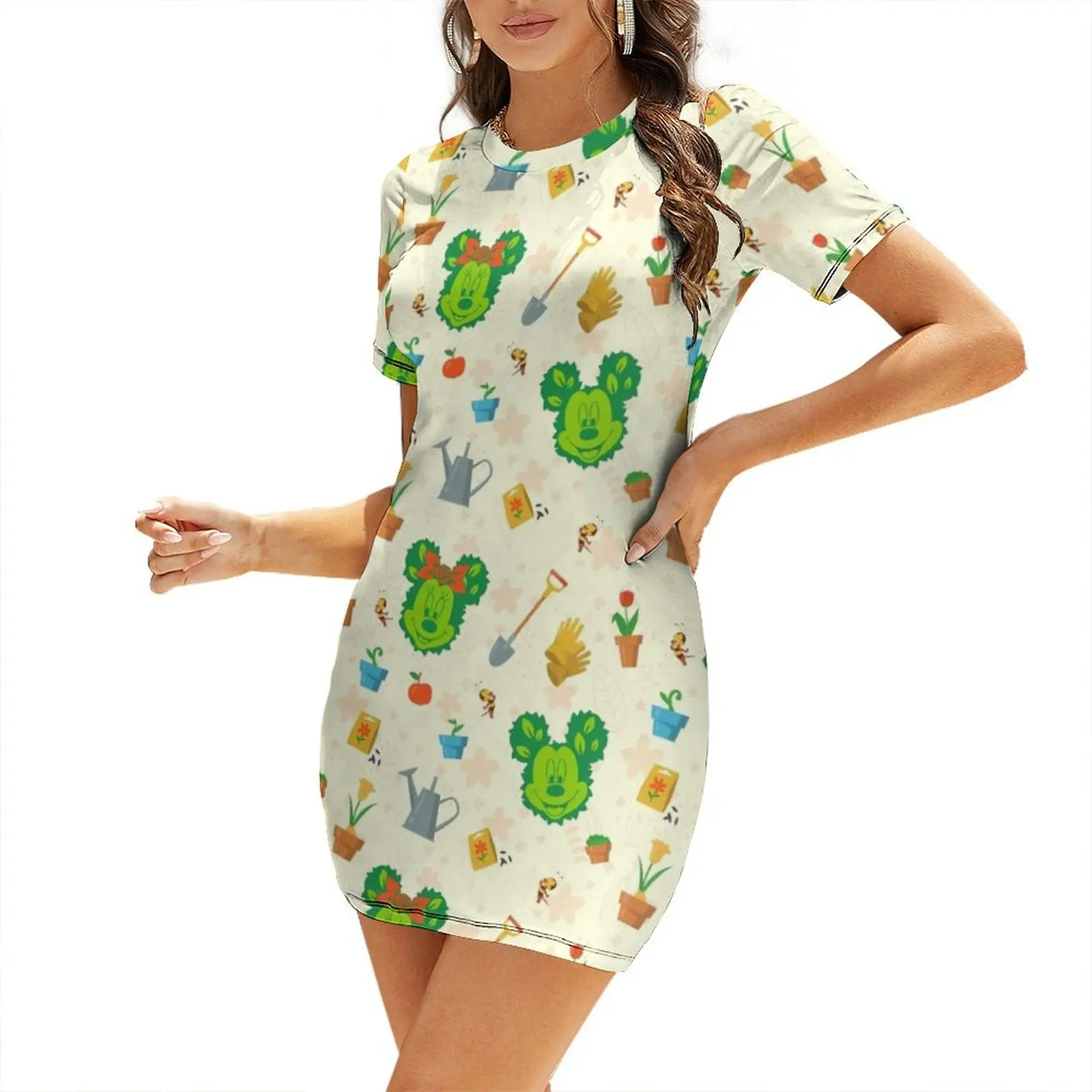 

Flower & Garden Festival Short-Sleeved Dress chic and elegant evening dress elegant women's dresses sale sexy dress