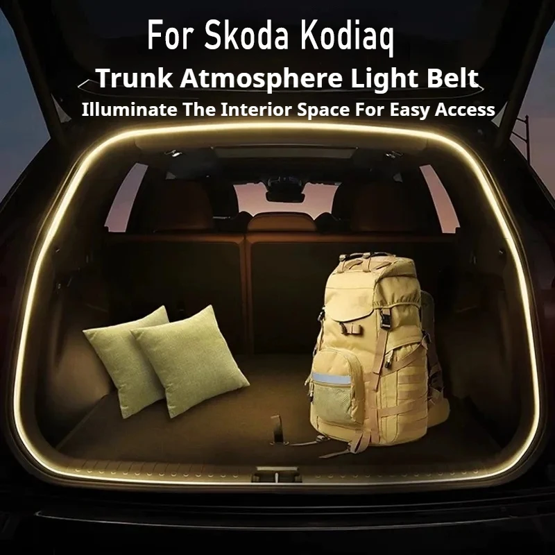 إضاءة صندوق السيارة مناسبة لسكودا كودياق جذع مصباح لتهيئة الجو تعديل شريط إضاءة مصباح للزينة اكسسوارات السيارات الداخلية #1
