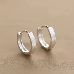 925 Sterling Silver Vintage Shinning Round Earrings For Women Trendy Earring Jewelry Prevent Allergy Party Accessories Gift