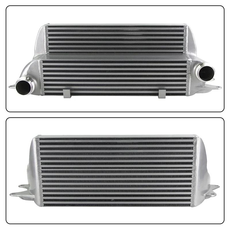 Schwarz/Silber Ladeluftkühler Tuning Performance Passend für BMW 525d 530d 535d E60/E61 04-10 635d