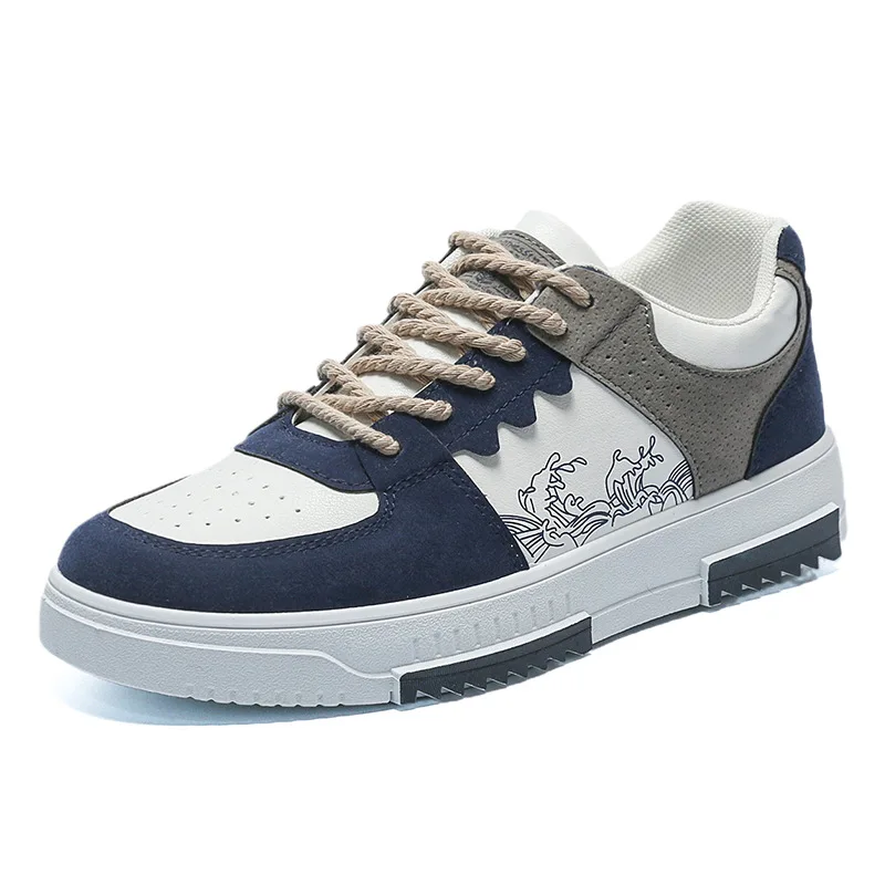 Nuove scarpe da uomo comode scarpe Casual da uomo con suola morbida scarpe basse tendenza moda stringate scarpe sportive Casual scarpe basse da uomo