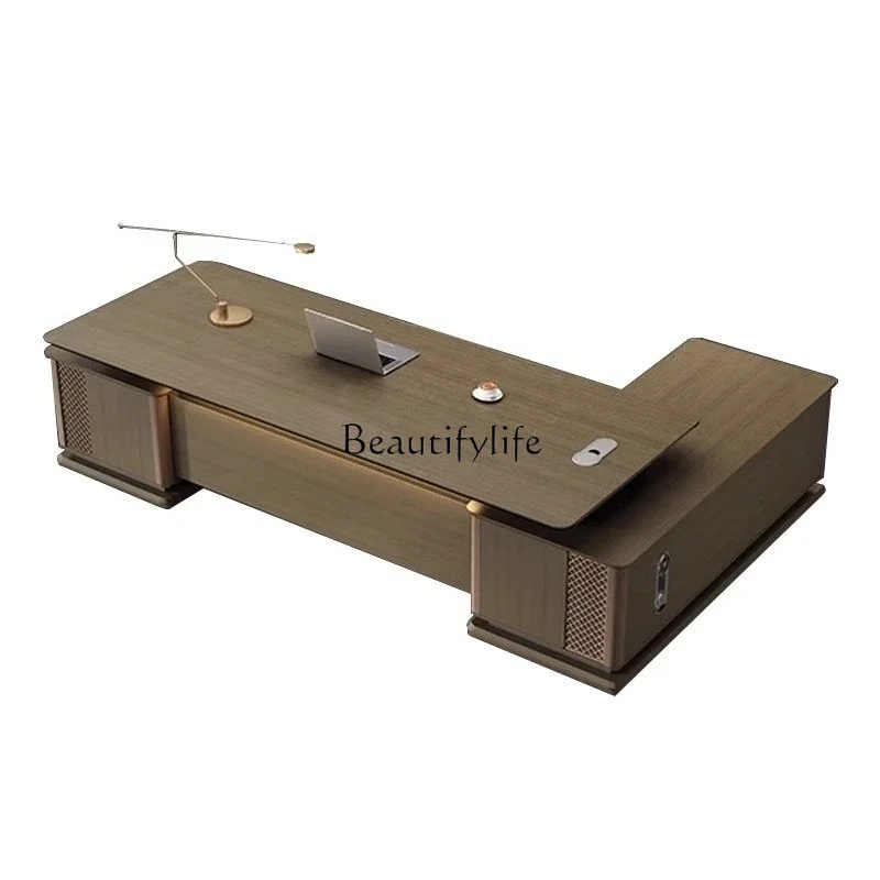 

ls 51Desk Light Luxury Atmosphere Single Class Desk President Manager Desk