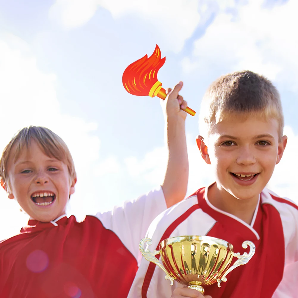 

4pcs Fake Torch Prop Realistic Simulation For Stage Dance Sports Party Decor Play Lightweight Flameless Fire Torch