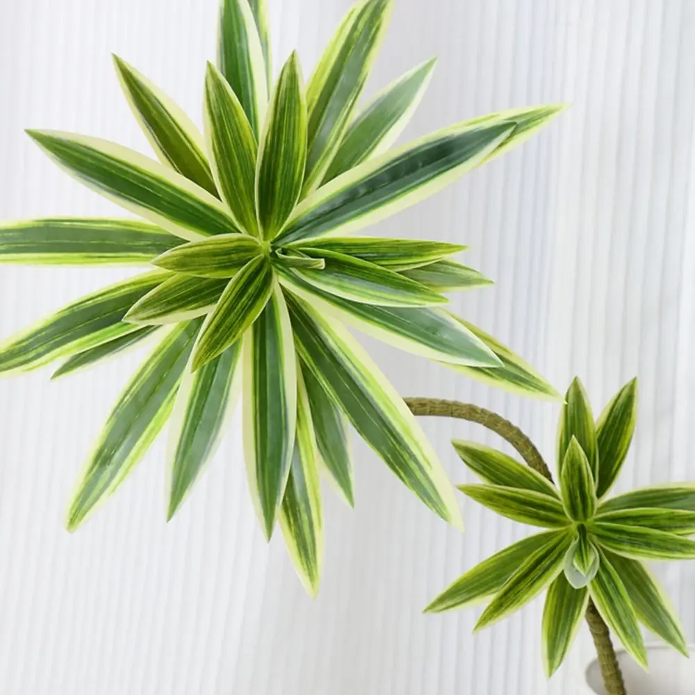 Grande ramo de plantas artificiais toque real elegante folhas de bambu falsas realista plantas verdes decoração da sala de estar