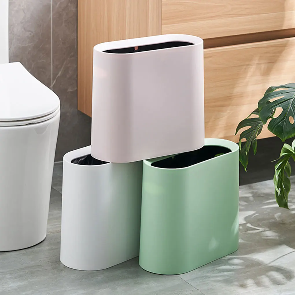 

Minimalist macaron trash can Creative paper basket Living room bathroom toilet sewn garbage can garbage bin trash can kitchen