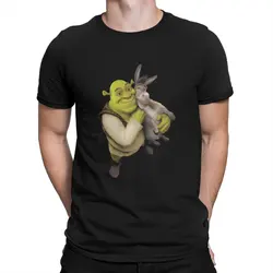 Shrek And Donkey Best Friends Shrek Cartoon Movie Men T Shirt Cotton Graphic Crewneck TShirt Harajuku Clothing