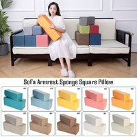 1pc 50CM Sofa Armrest Pillow Hand Cushion Technology Cloth Linen Fabric Long Cuboid Stereoscopic Pillows Sofa Decor Armrest Pad