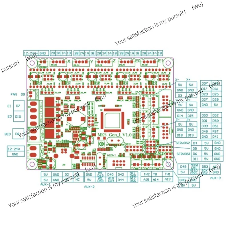 1pcs 3D printer accessory MKS GEN L V1.0 control board compatible with A4988 DRV8825 compatible with arduino modules