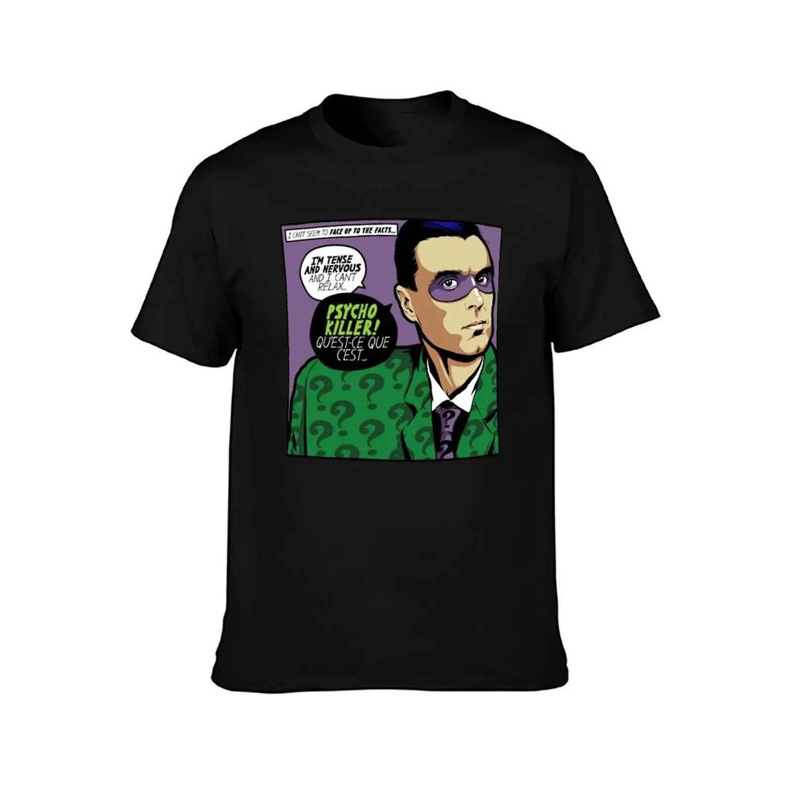 Post-Punk Psycho T-Shirt Daily Wear Plain Short Sleeve Shirt