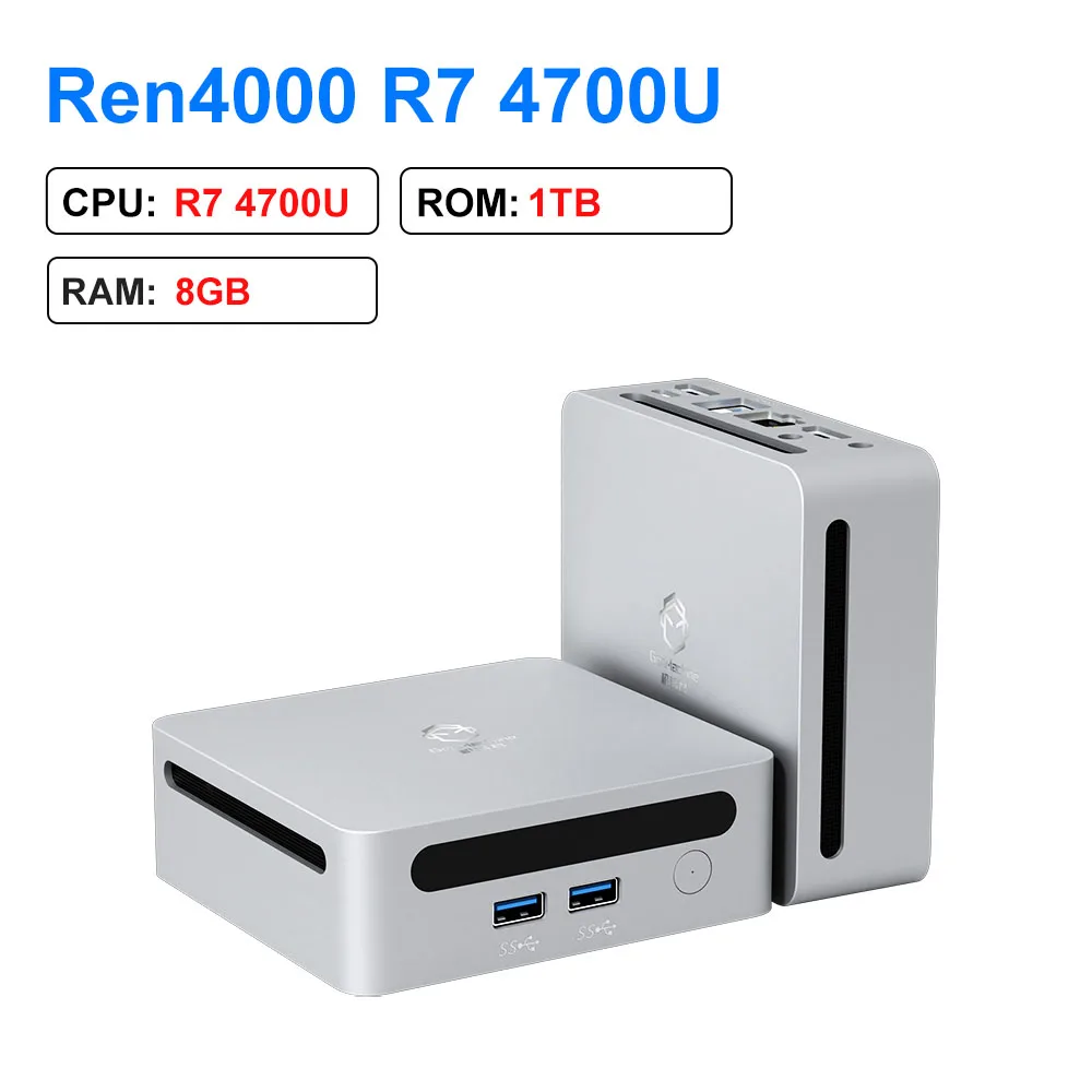 Genmachine AMD Ryzen 4700U 8G+256G/16G+512G Mini PC Easily handle Genmachine AMD Ryzen 4700U 8G+256G/16G+512G Mini PC Easily handle