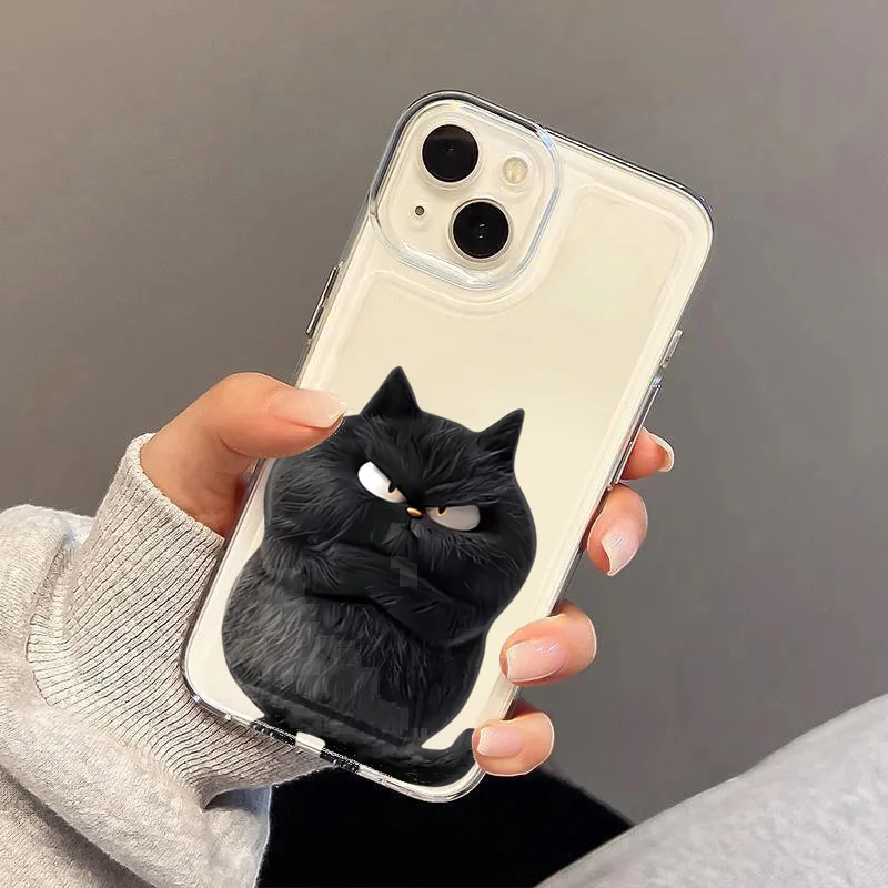 Силиконовый чехол для телефона Funny Cool Cat для Xiaomi Redmi 13C 12C 14C 4G Note 14 13 12 11 Pro Plus 5G 12S 11S 10S 10, мягкий прозрачный чехол